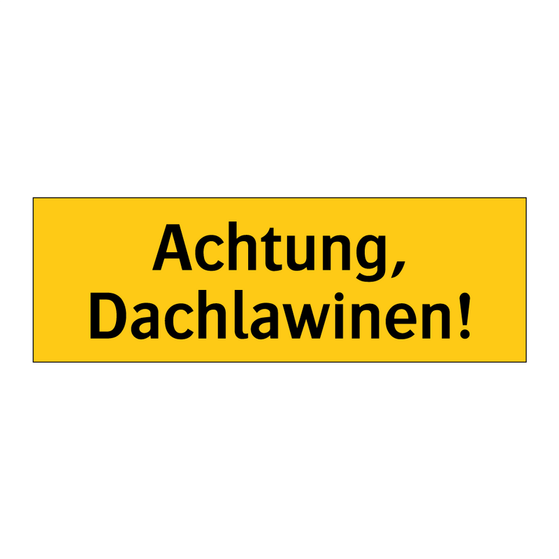 Achtung, Dachlawinen!
