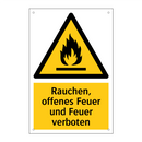 Rauchen, offenes Feuer und Feuer verboten