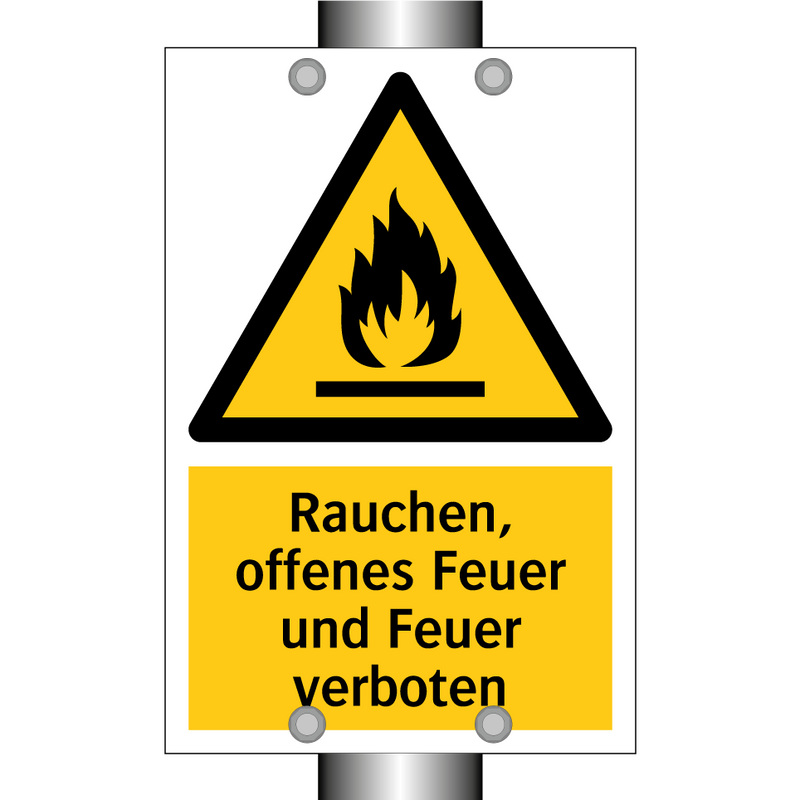 Rauchen, offenes Feuer und Feuer verboten