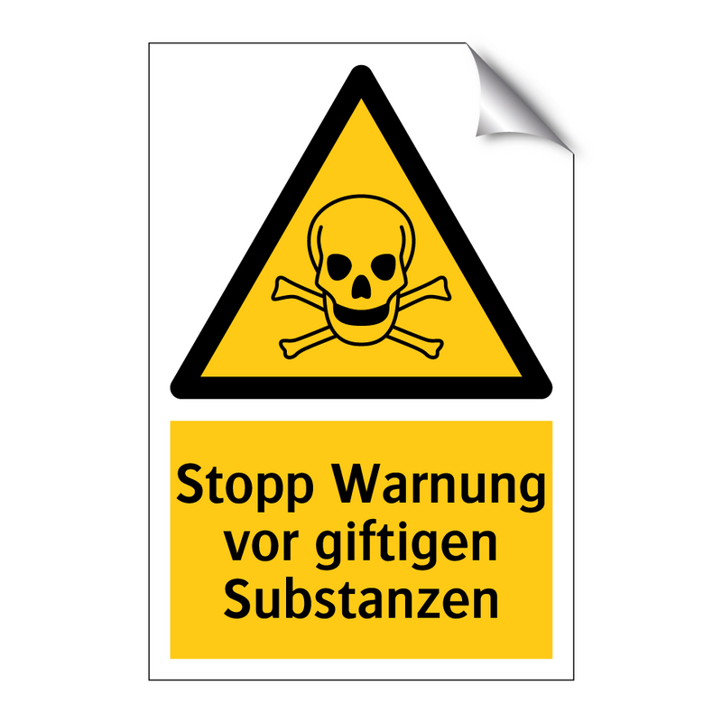Stopp Warnung vor giftigen Substanzen