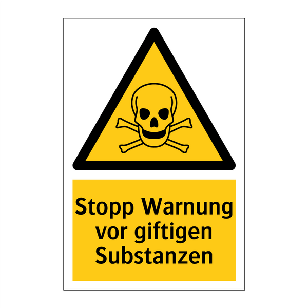 Stopp Warnung vor giftigen Substanzen