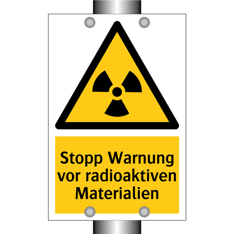 Stopp Warnung vor radioaktiven Materialien