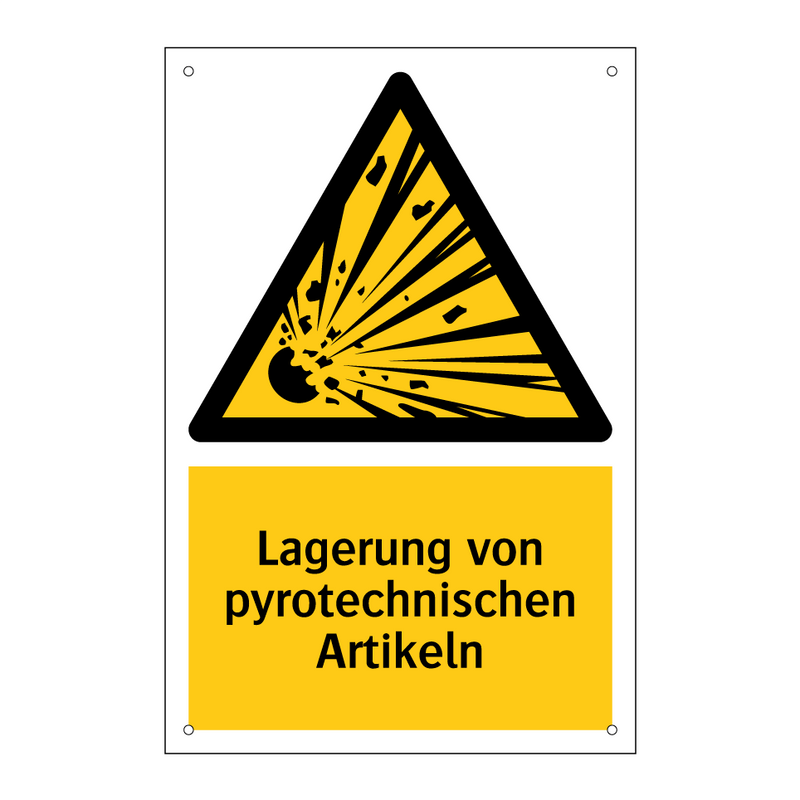 Lagerung von pyrotechnischen Artikeln