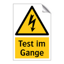 Test im Gange