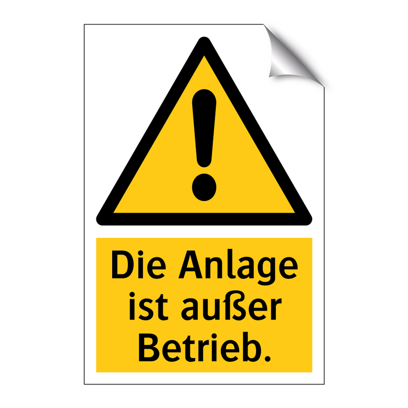 Die Anlage ist außer Betrieb.