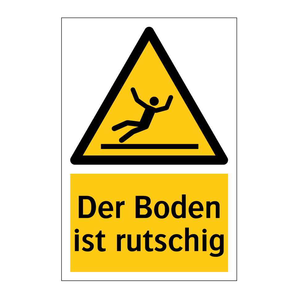 Kauf Der Boden ist rutschig schild | SignOnline | DE-W6134