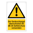 Der Geräuschpegel überschreitet 85 dB (A) Gehörschutz verwenden