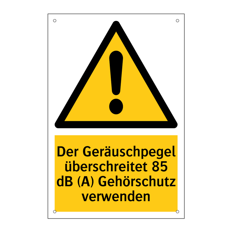 Der Geräuschpegel überschreitet 85 dB (A) Gehörschutz verwenden