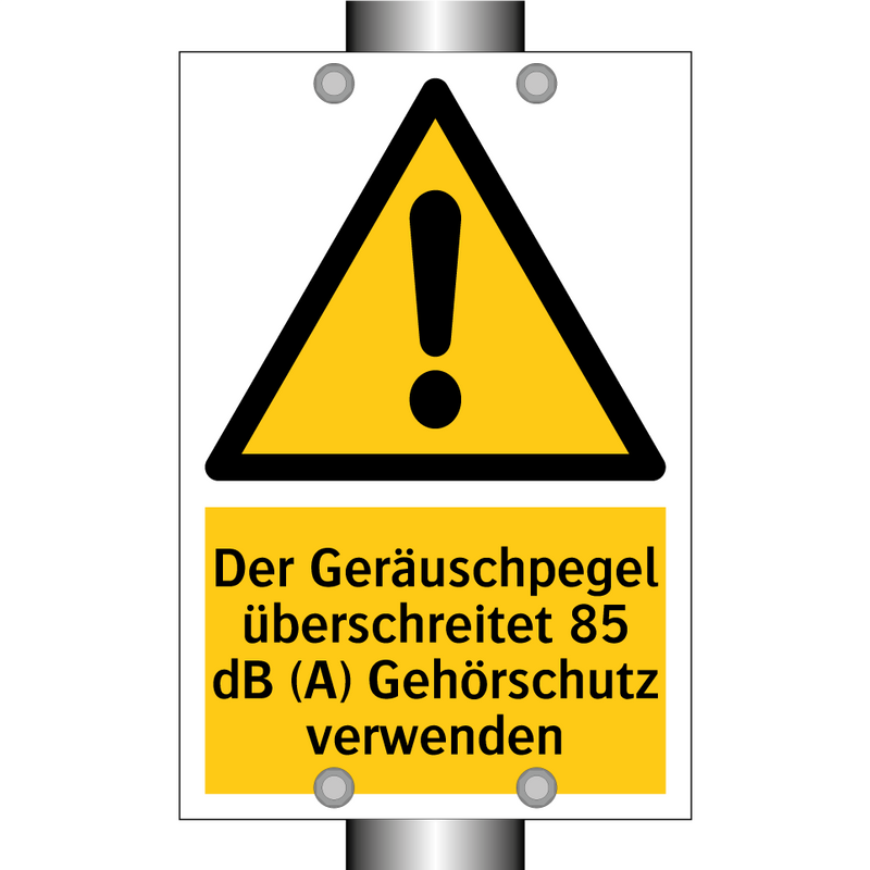 Der Geräuschpegel überschreitet 85 dB (A) Gehörschutz verwenden