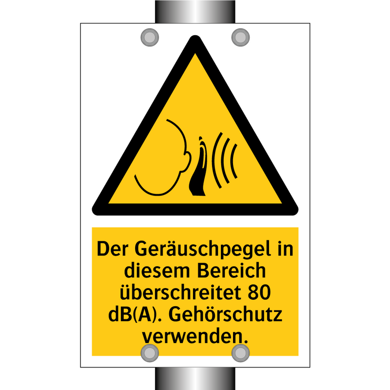 Der Geräuschpegel in diesem Bereich überschreitet 80 dB(A). Gehörschutz verwenden.