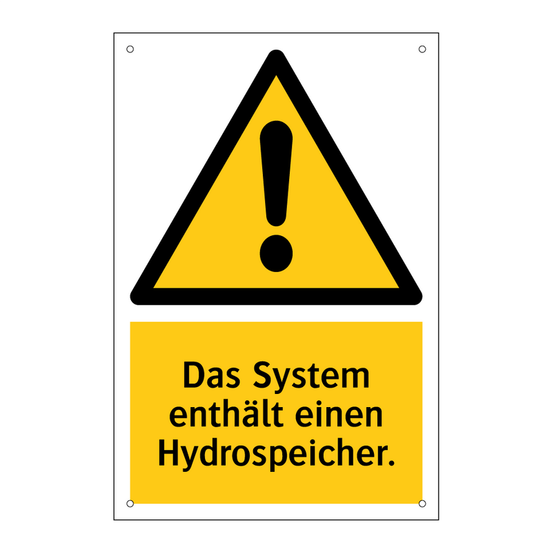 Das System enthält einen Hydrospeicher.