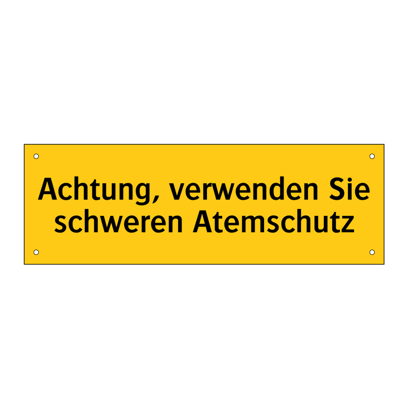 Achtung, verwenden Sie schweren Atemschutz