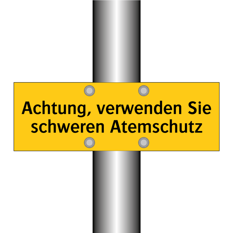 Achtung, verwenden Sie schweren Atemschutz