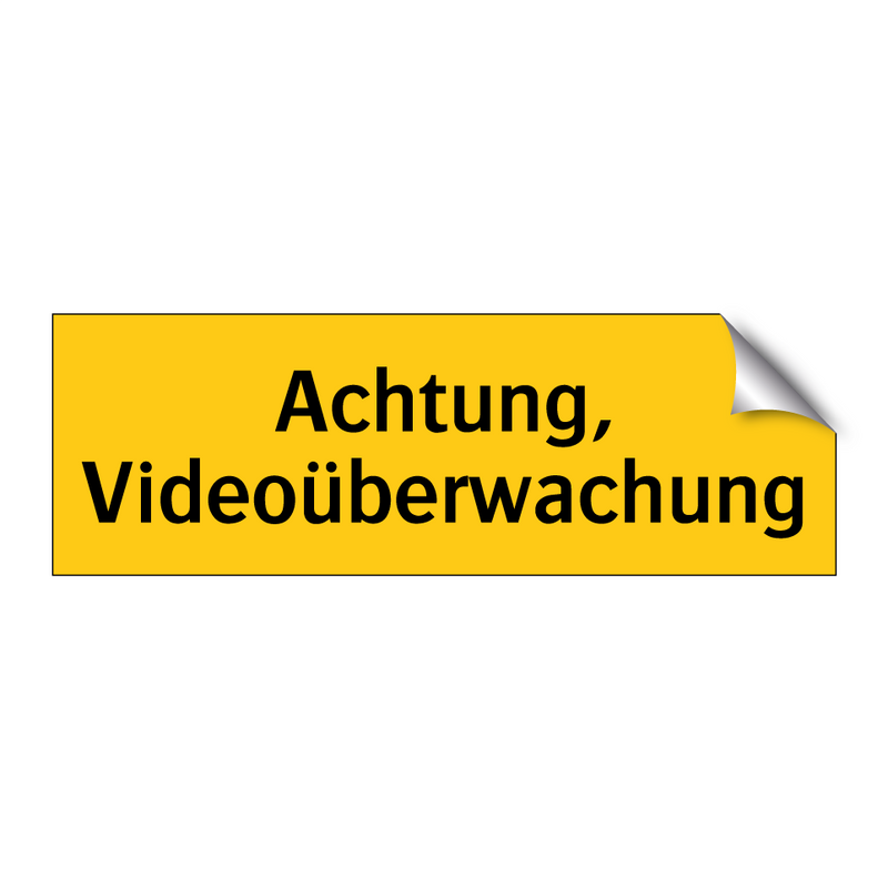 Achtung, Videoüberwachung