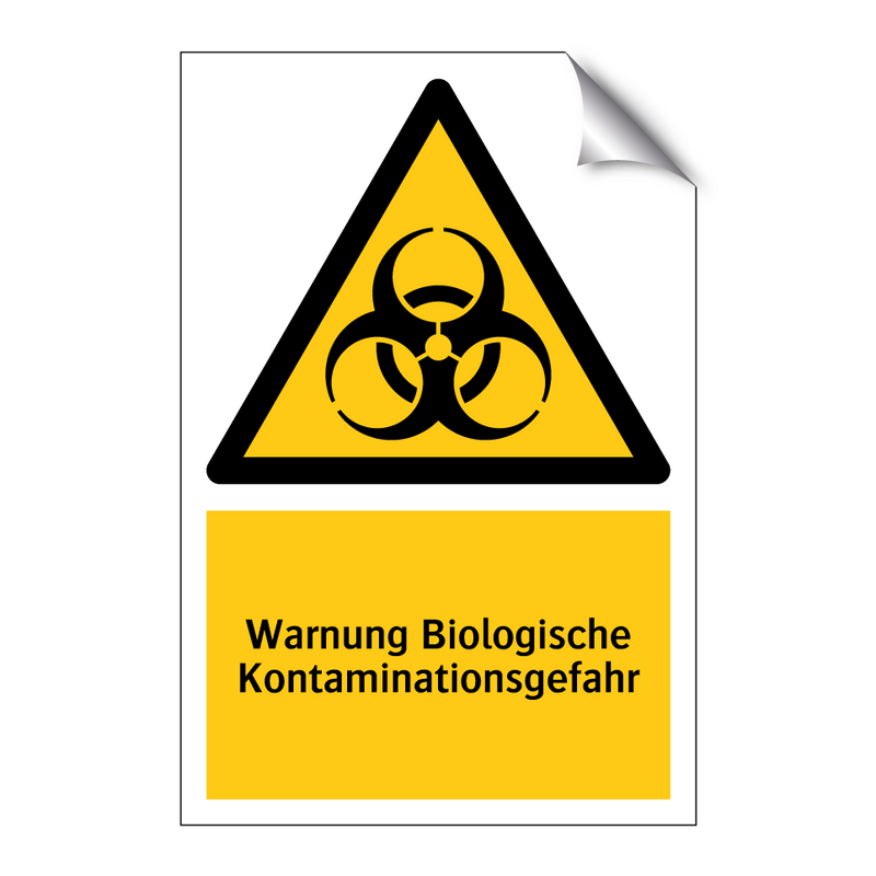 Warnung Biologische Kontaminationsgefahr