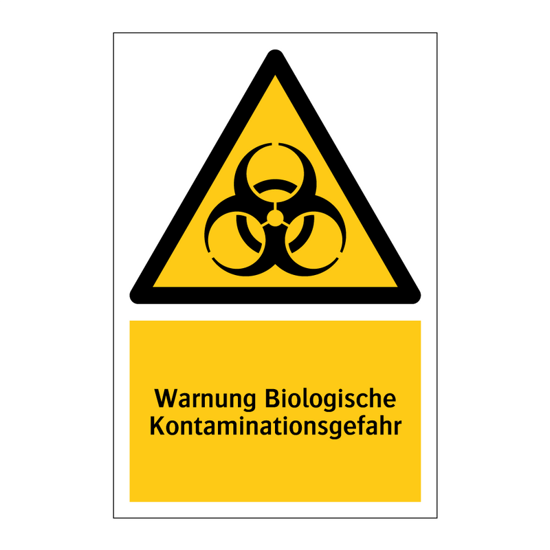 Warnung Biologische Kontaminationsgefahr