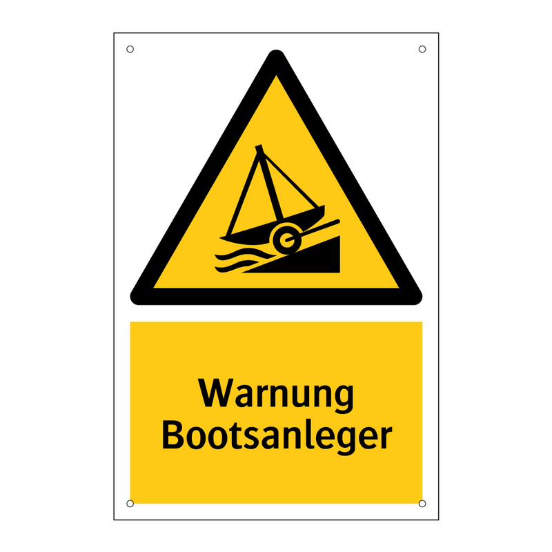 Warnung Bootsanleger