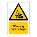 Warnung Bootsanleger