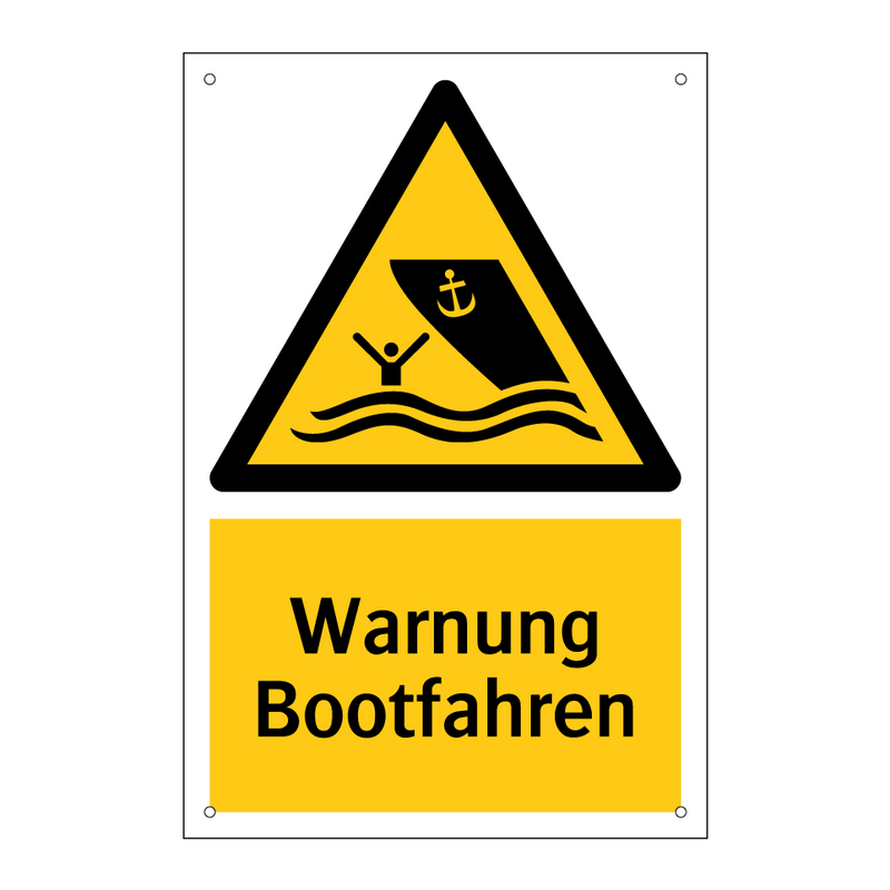 Warnung Bootfahren