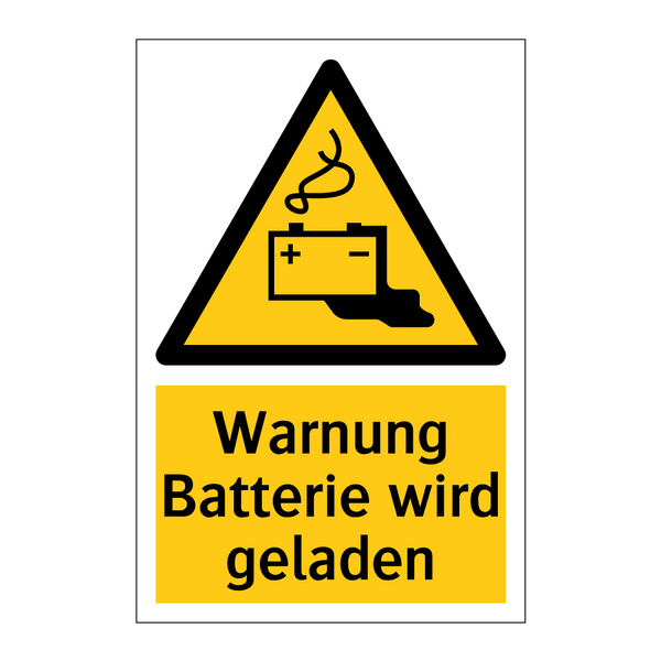Warnung Batterie wird geladen