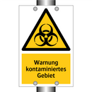 Warnung kontaminiertes Gebiet