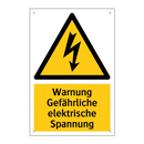 Warnung Gefährliche elektrische Spannung