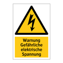 Warnung Gefährliche elektrische Spannung