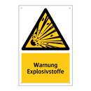 Warnung Explosivstoffe
