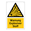 Warnung Explosiver Stoff