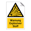 Warnung Explosiver Stoff