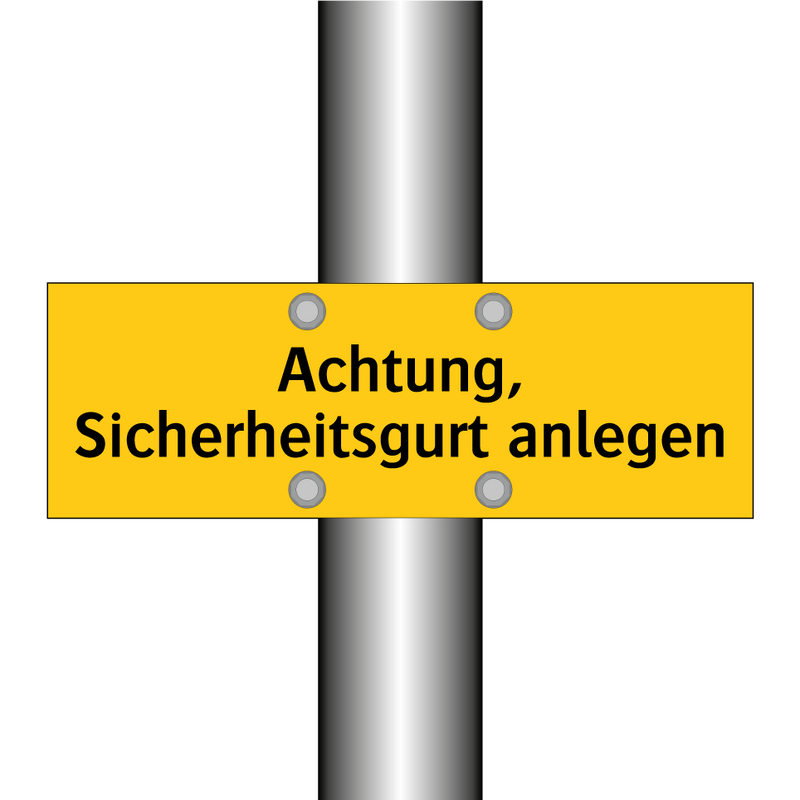 Achtung, Sicherheitsgurt anlegen