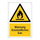Warnung Entzündliches Gas