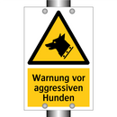 Warnung vor aggressiven Hunden