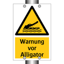 Warnung vor Alligator