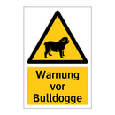 Warnung vor Bulldogge