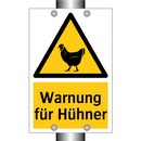 Warnung für Hühner