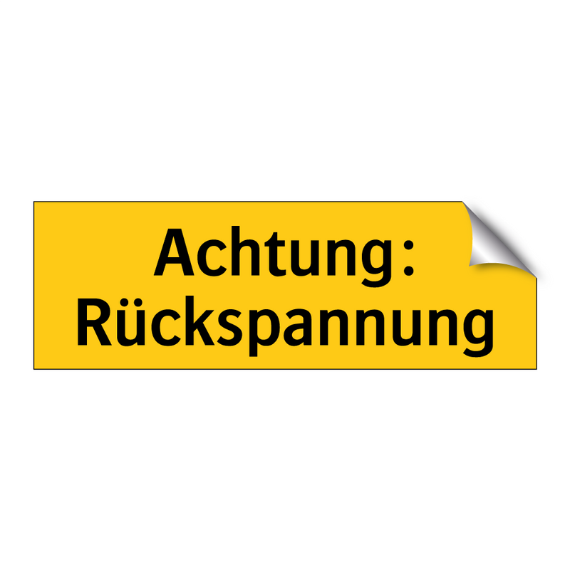 Achtung: Rückspannung