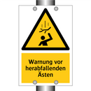 Warnung vor herabfallenden Ästen