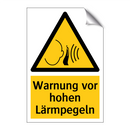 Warnung vor hohen Lärmpegeln