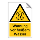 Warnung vor heißem Wasser