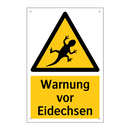 Warnung vor Eidechsen