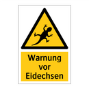 Warnung vor Eidechsen