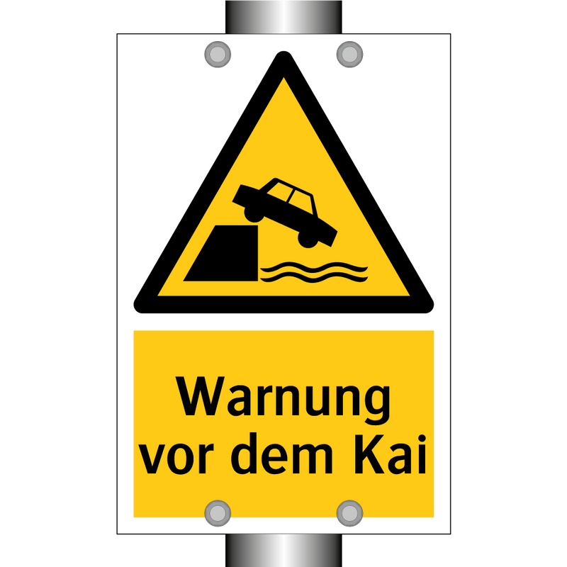 Warnung vor dem Kai
