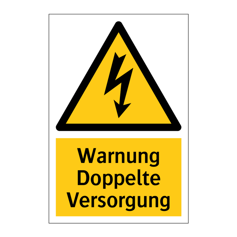 Warnung Doppelte Versorgung