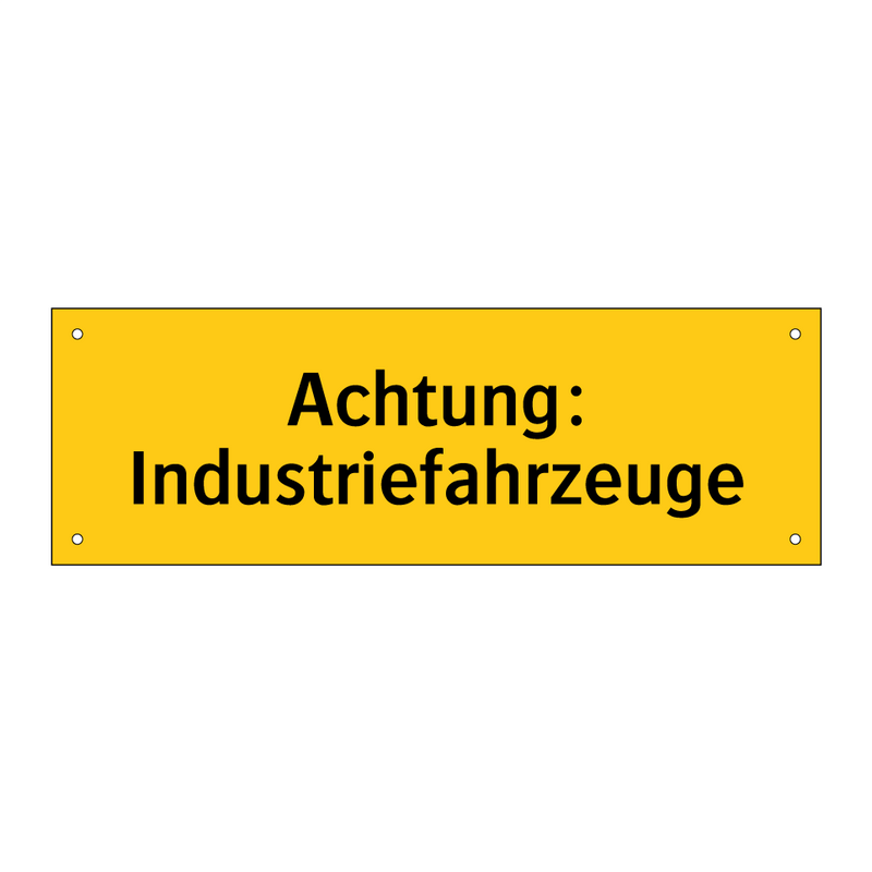 Achtung: Industriefahrzeuge