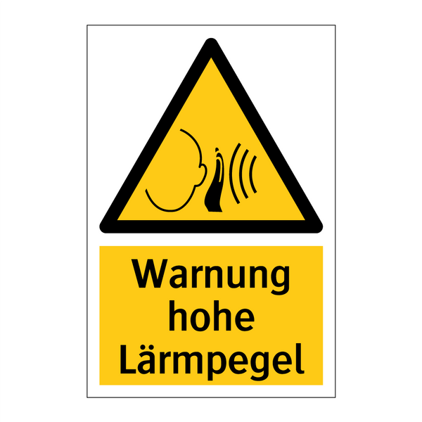 Warnung hohe Lärmpegel