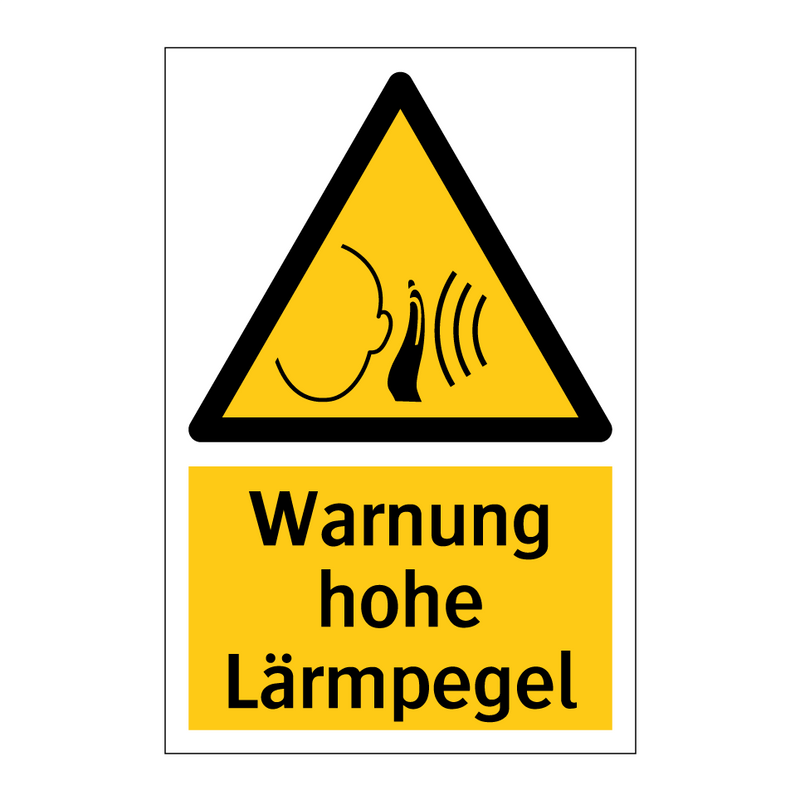 Warnung hohe Lärmpegel