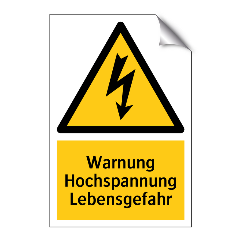Warnung Hochspannung Lebensgefahr