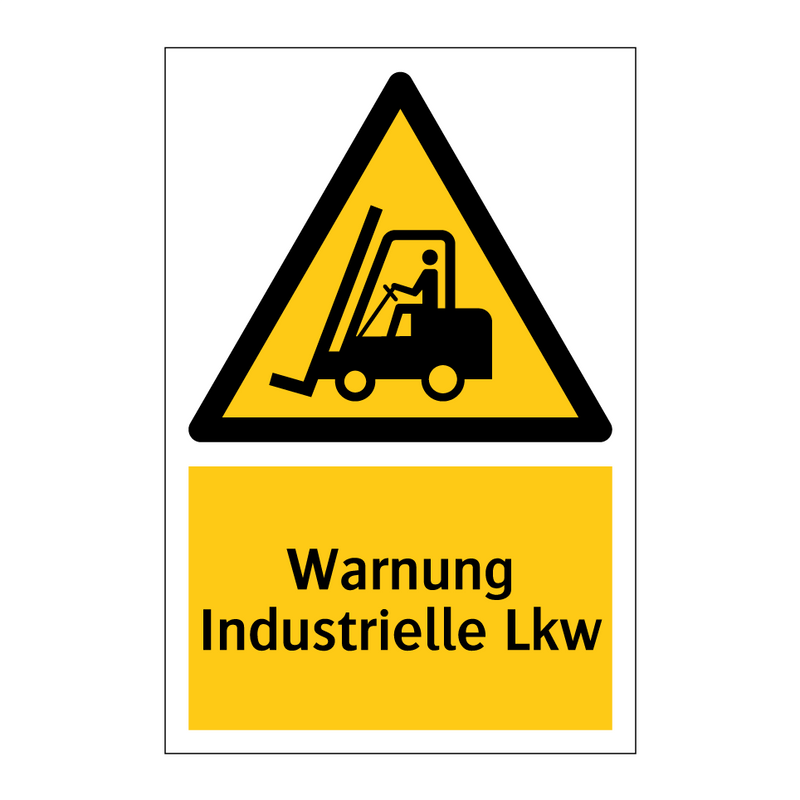 Warnung Industrielle Lkw