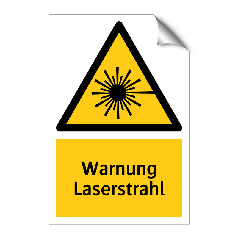 Warnung Laserstrahl